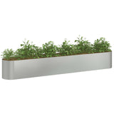 Raised Garden Bed Galvanised Steel 280 x 40x 40 cm 8011703