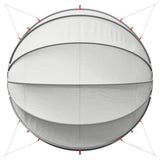 Pool Dome Folding Manual Grey and Orange 500 x 500 x 236 cm 42001123