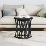 Coffee Table 2 pcs Black Oak Engineered Wood and Steel 868261