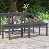 Garden Bench Grey Solid pine wood 159.5x44x45 cm Durable 824013