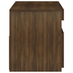 ZNTS TV Cabinet with LED Lights Brown Oak 75x35x40 cm 815127
