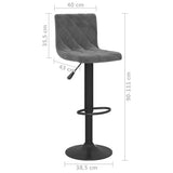 Bar Stools 2 pcs Dark Grey Velvet 333732