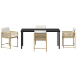 Garden Dining Set 5 pcs Beige Poly Rattan 3380759
