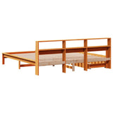 Bookcase Bed without Mattress Wax Brown 180x200 cm Super King Solid Wood Pine 3309802