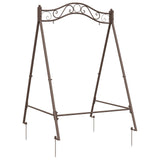 Swing Frame Antique Brown 113 x 121.5 x 168 cm Steel 42038702