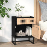 Bedside Cabinets 2 pcs Black 40x30x55.5 cm Engineered Wood&Iron 352094