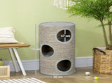 Cat Climbing Frame, Covered with Sisal, Cosy Platform - Light Grey T3398P349910