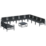 Garden Sofa Set Anthracite Steel 3379005