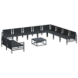 Garden Sofa Set Anthracite Steel 3379005