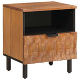 Bedside Cabinet 2 pcs Brown 40 x 33 x 46 cm Solid Mango Wood 4017907