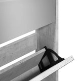 Shoe Cabinet with Mirror 5-Layer Concrete Grey 63x17x169.5 cm 3228281
