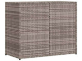Garden Storage Cabinet Grey 105x55x113 cm Poly Rattan 365565