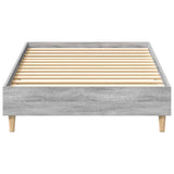 Bed Frame No Mattress Grey Sonoma 75x190 cm Small Single Engineered Wood 861098