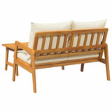 Bistro Set with Cushion 2 pcs Oil Natural Solid Acacia Wood 4106458