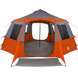 Cabin Tent 12-Person Grey and Orange 500 x 500 x 294 cm 42004058