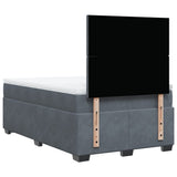 Box Spring Bed with Mattress Dark Grey 120x200 cm Velvet 3290877