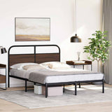 Bed Frame Without Mattress 140x190 cm Brown Oak Engineered Wood 4100307