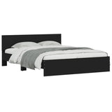 Bed Frame with LED without Mattress Black 150x200 cm King Size 3207603