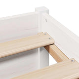 Bookcase Bed without Mattress White 160x200cm Solid Wood Pine 3322364