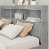 Storage Headboard Concrete Grey Engineered Wood 3335496
