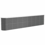 Garden Raised Bed Galvanised Steel 332x40x68 cm Anthracite 318911