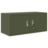 Storage Cabinet Olive Green 90 x 40 x 40 cm Steel 891632