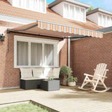 Retractable Awning Blue and Orange 350 x 250 cm 3330302