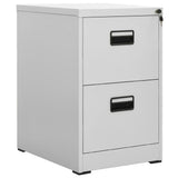 ZNTS Filing Cabinet Light Grey 46x62x72.5 cm Steel 336271