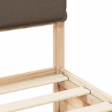Bed Frame with Upholstered Headboard Taupe 90 x 190 cm 877597