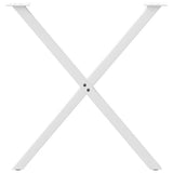 Dining Table Legs X-Shaped 2 pcs White 80x cm Steel 4012921