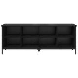 Shoe Cabinet with Shelf with Storage Black Oak 131 x 35 x 50 cm 881312