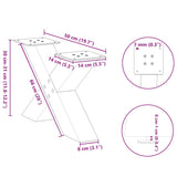 Coffee Table Legs X-Shaped 2 pcs White 50x cm Steel 4012937