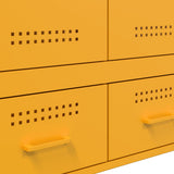Highboard Mustard Yellow 68x39x101.5 cm Steel 843111