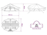 Tipi Tent Green 800 x 800 x 430 cm Polyester and Steel 42028715