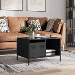 ZNTS Coffee Table Black 68.5x50x43.5 cm Cold-rolled Steel 851280