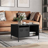 ZNTS Coffee Table Black 68.5x50x43.5 cm Cold-rolled Steel 851280