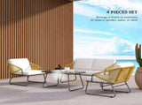 Four-Piece Rattan Strong Panel Outdoor Sofa Set - Natural T3398P325284