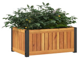 Garden Planter 45x30x27.5 cm Solid Wood Acacia and Steel 367613