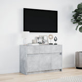 TV Cabinet with LED Concrete Grey 91x34x61 cm Engineered Wood 852183