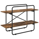 Bookshelf 2-Tier 100 x 35 x 70 cm PB Smoked Oak 8007800