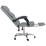Reclining Office Chair Light Grey Fabric 349798