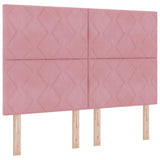 ZNTS Bed Frame Pink 140x200 cm Velvet 3345016