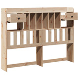Headboard with Storage 150 cm Solid Wood Pine 855508