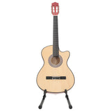 12 Piece Western Acoustic Cutaway Guitar Set with 6 Strings 38 70131