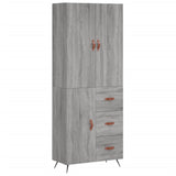 Highboard Grey Sonoma 69.5x34x180 cm Engineered Wood 3195881