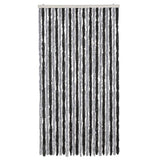 Fly Curtain Grey and Black 100x200 cm Chenille 377329
