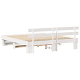 Bed Frame with Headboard White 180 x 200 cm Solid Pine Wood 3385674