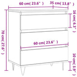 Sideboard Concrete Grey 60x35x70 cm Engineered Wood 827184