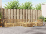 Outdoor Sofa Set 7 pcs White 59 x 59 x 37 cm Solid Acacia Wood 3391969