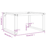 ZNTS Coffee Table Legs O-Frame 70x60x43 cm Steel 357873